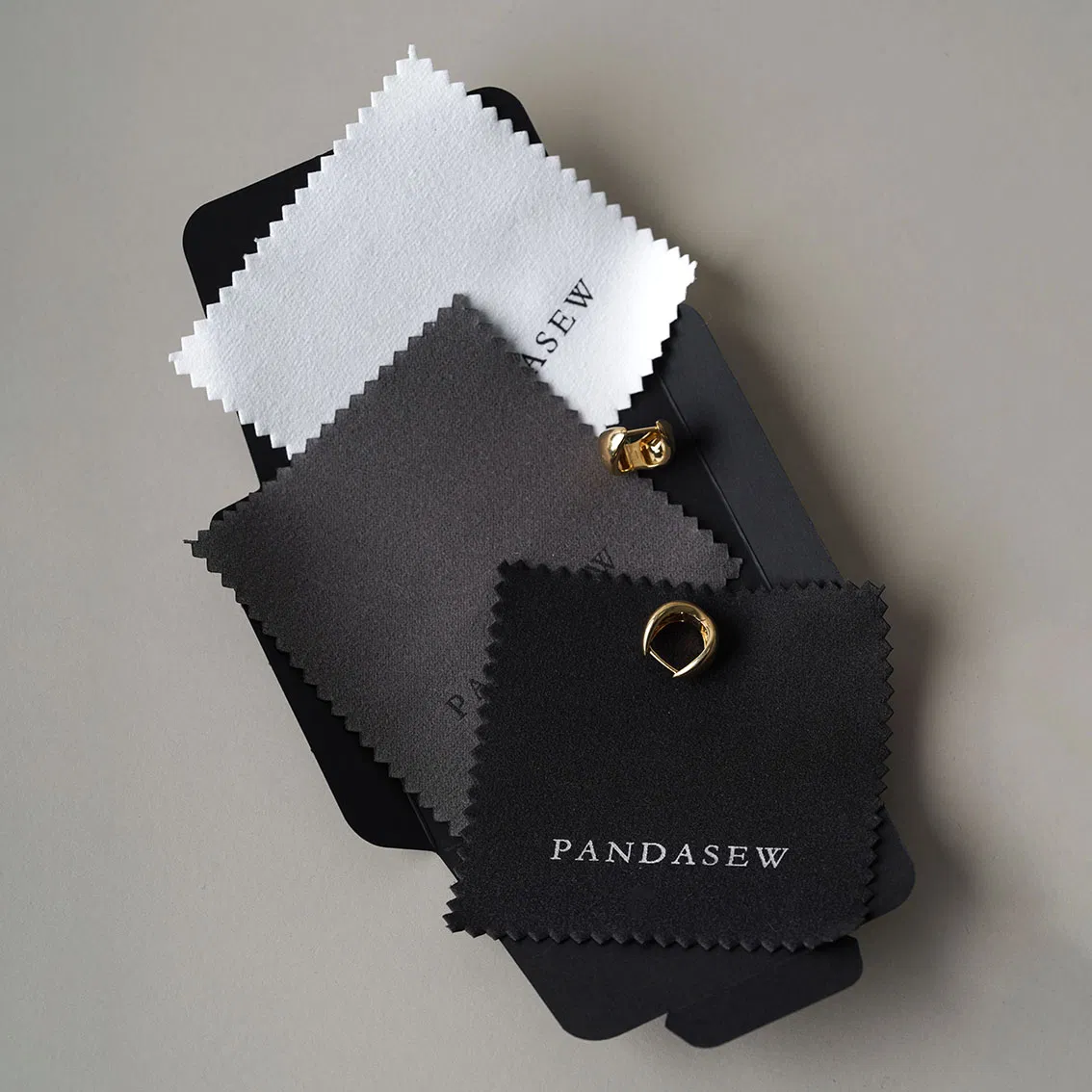 Pandasew High-Quality Silver Cleaning Cloth with Individual Packaging Custom Logo in Gray Series