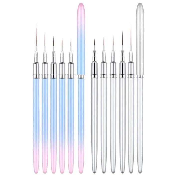 New Metal Handle Nail Gel Polish DIY Painting Liner Brush