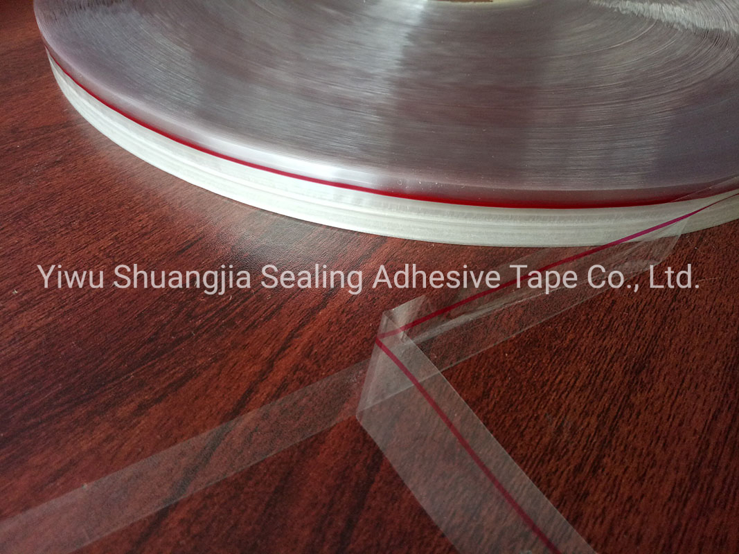 Extended Liner Tape, Filmic Liner Tape, Finger Lifted Tape (SJ-1039) , BOPP Film Adhesive Sealing Tape for PE Bag