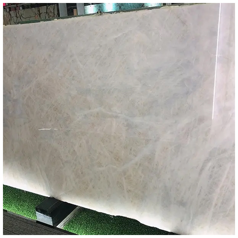 Brazilian Luxury Crystal White Quartzite Backlit Slabs
