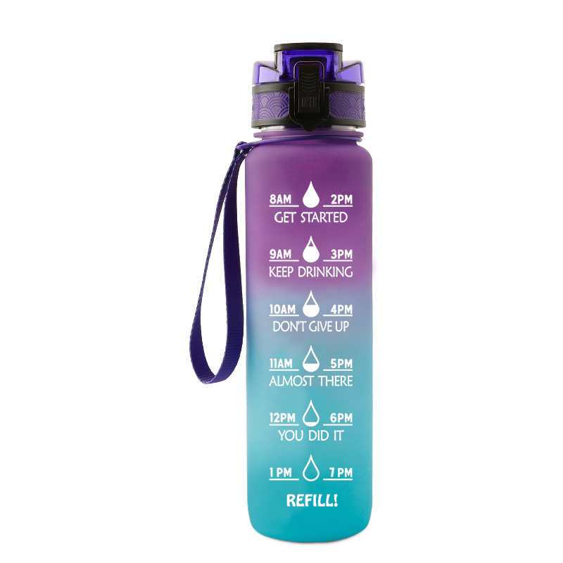 Custom Logo 650ml 1000ml BPA Free Tritan Plastic Water Bottles for Sports