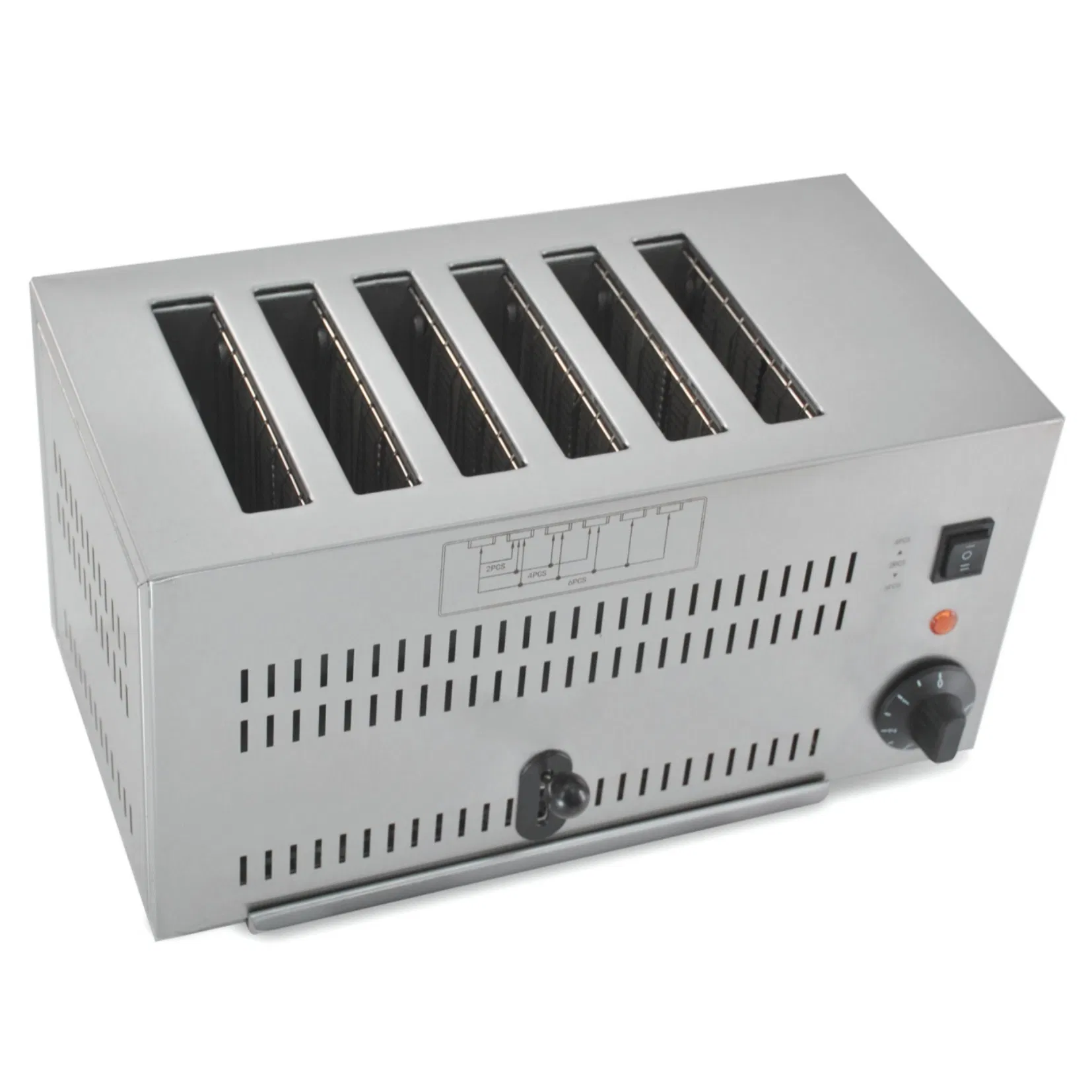 High Efficiency 6 Slice Commercial Table Top Toaster