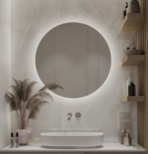 LED Mirror Wall Mounted - 3mm Thickness, 4000K Temperature for Ceramic Tile Shower