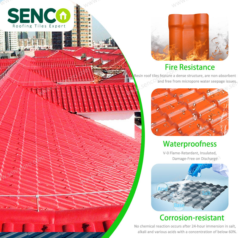 Color Stable Roma ASA UPVC Resin Roof Tile Roofing Material Roof Sheet