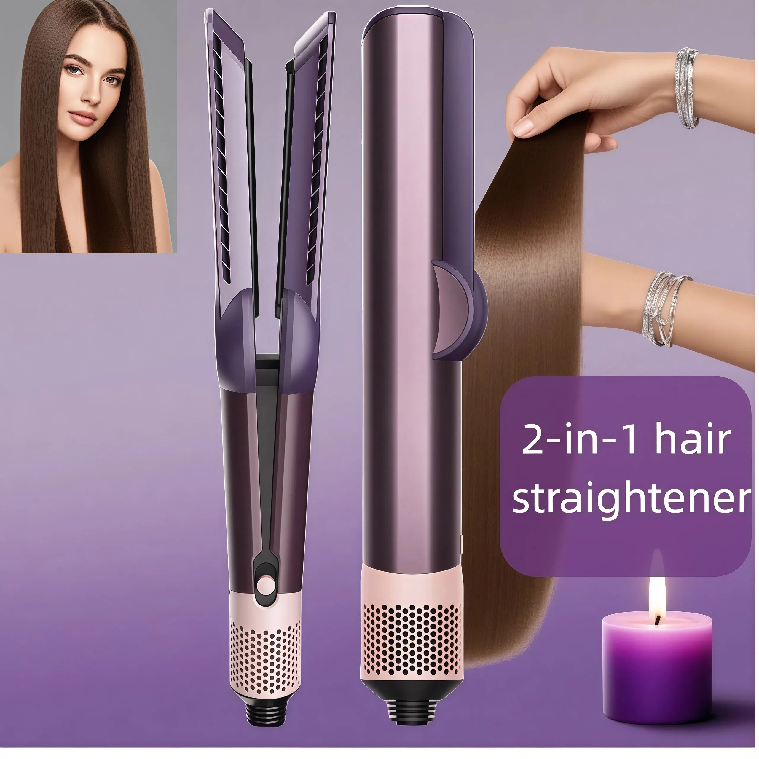 Hair Straightener Electric Splint Negative Ion Does Not Hurt Hair, Anti-Frizz Negative Ion Blow Dryer Hair Straightening Comb