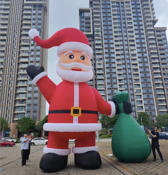 Boyi Christmas Yard Decoration Outdoor Yard Lawn Xmas Inflatable Santa Cartoon