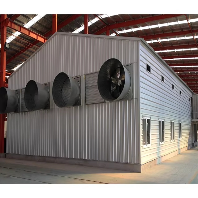 Low Cost Design Prefabricated Steel Structure Poultry Farm Prefab Slaughter House Equipment Cattle House Insulated Chicken House