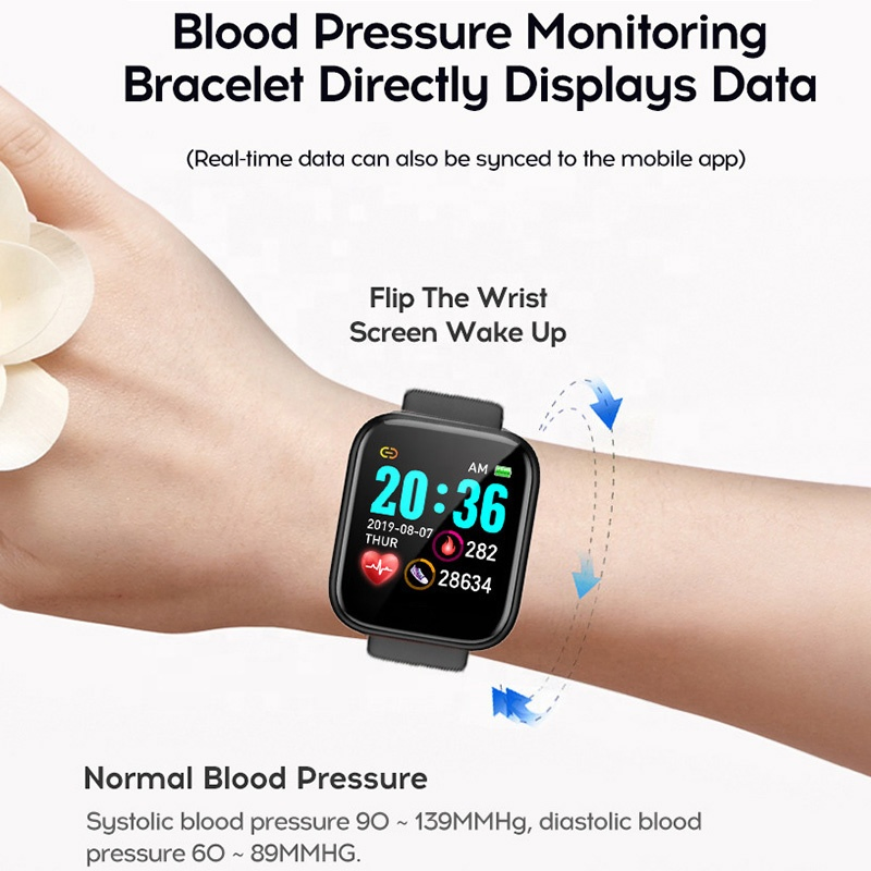 New Y68 D20 Smart Watch Men Women Blood Pressure Fitness Trackers Bracelet Smart Clock Waterproof D20 Y68 Smartwatch Android Ios