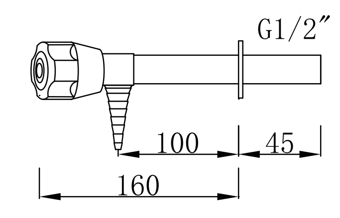 Лабораторный газовый кран MAX-GF, однорукояточный