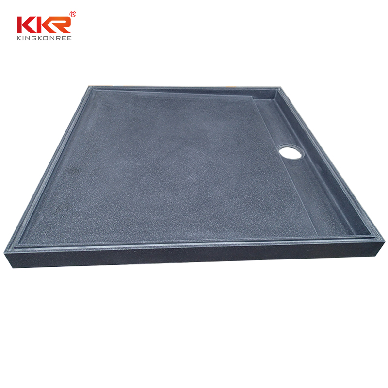Sanitary Ware Shower Room Artificial Stone Black Slip Resistant Bottom. Shower Tray