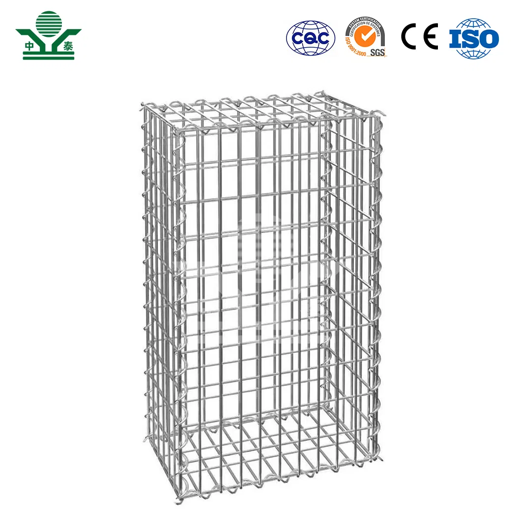 Zhongtai Gi Gabion Box China Suppliers Welded Gabion Box 1X0.5X0.5m 3.5-4.5mm Wire Gauge Galvanised Cages for Stones