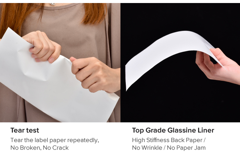 Synthetic Glassine Rightint Carton A4, OEM Die Cutting Paper Vinly Label