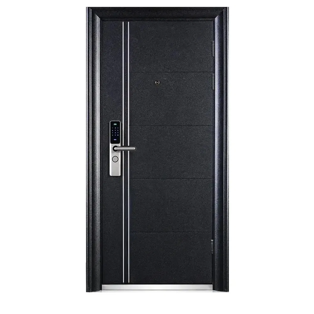 Factory Custom OEM Design Luxury Entry Doors Security Modern Main Front Metal Steel Doors for Houses