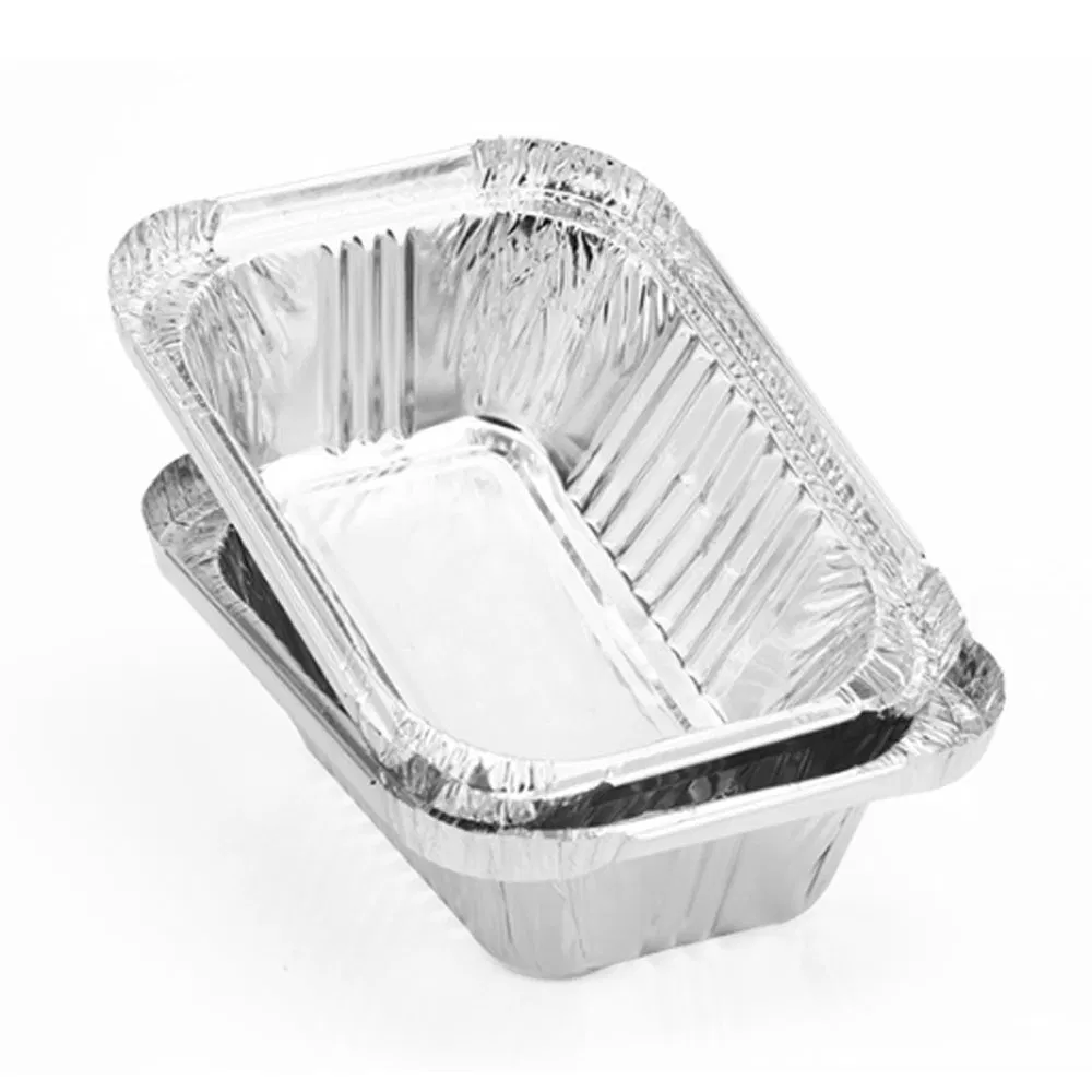 Rectangular 2.8g Baking Dish Pans Logo Disposable Dessert Boxes Color Pudding Pan Cakes Aluminum Foil Baking Cups