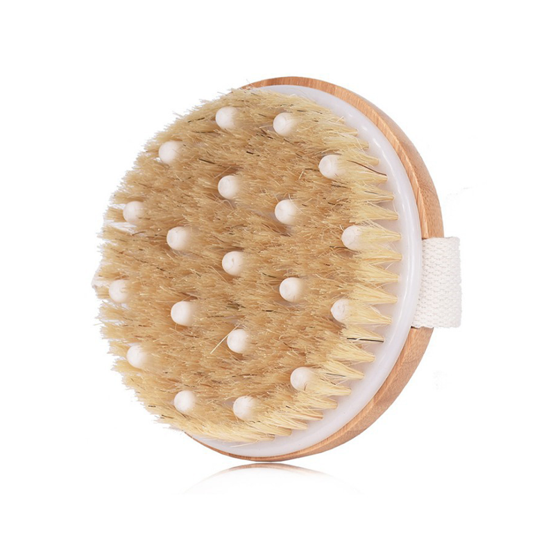 Bodi Brush Boar Bristle Bath Shower Brushes Cellulite Nodules Exfoliating Scrubber Massage Wooden Dry Brush