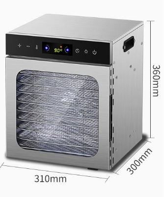 Stainless Steel Food Dehydrator 10 Tray Electric Meat Fruit Dryer Machine