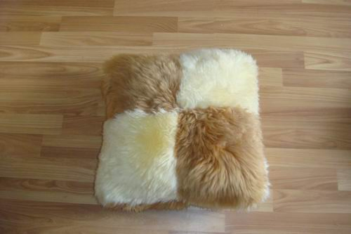 Natural Leather Cowhide Patch Cushions