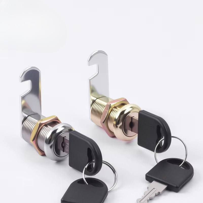 Zinc Alloy Modern Cam Lock Plastic Key for Furniture Cabinet Drawer Mailbox Desk Glass Door