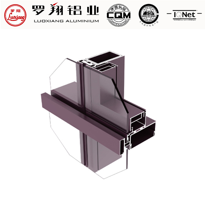 Aluminum Curtain Wall Extrusion Glass Building Facade Profile
