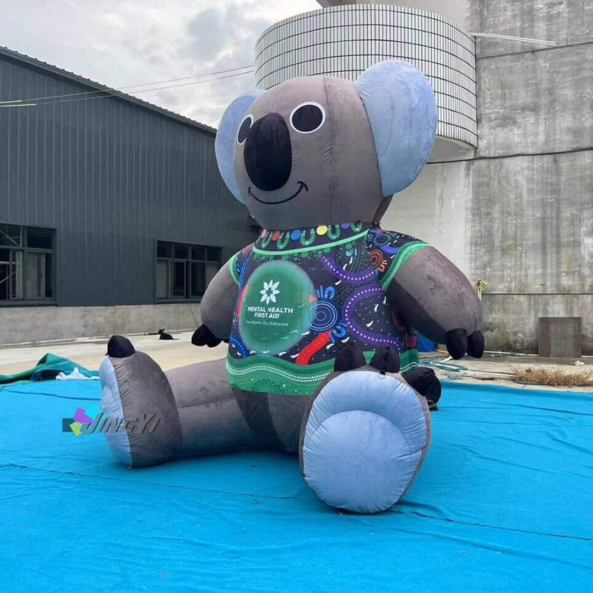 Custom Design Inflatable Giant Cat Bear Animal Cartoon, Air Inflation Big Plush FELT Display