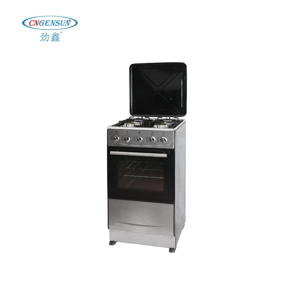 Gensun 4-Burner Gas Commercial Oven with 20inch Black Finish