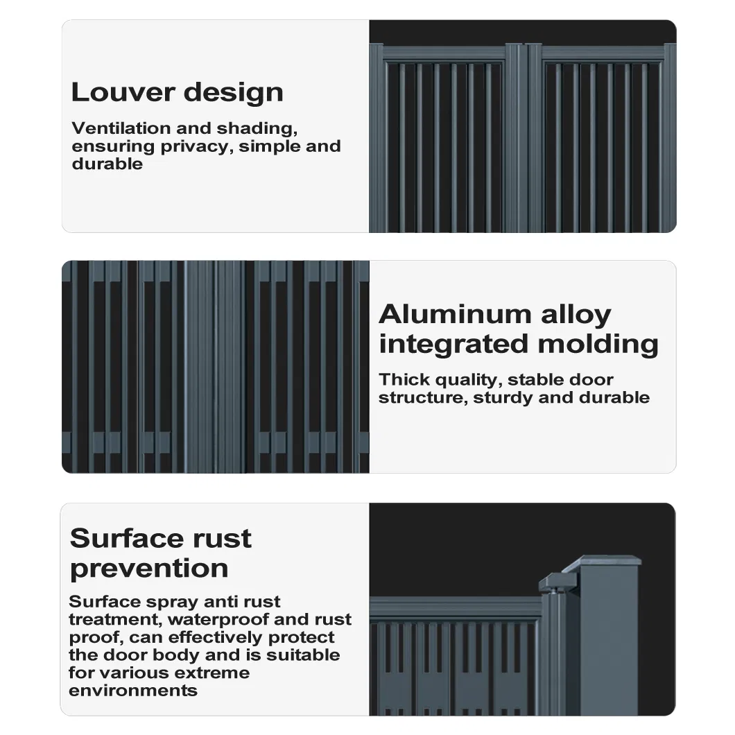 Villa Courtyard Electrically Retractable Aluminum Swing Modern Outdoor Folding Gate