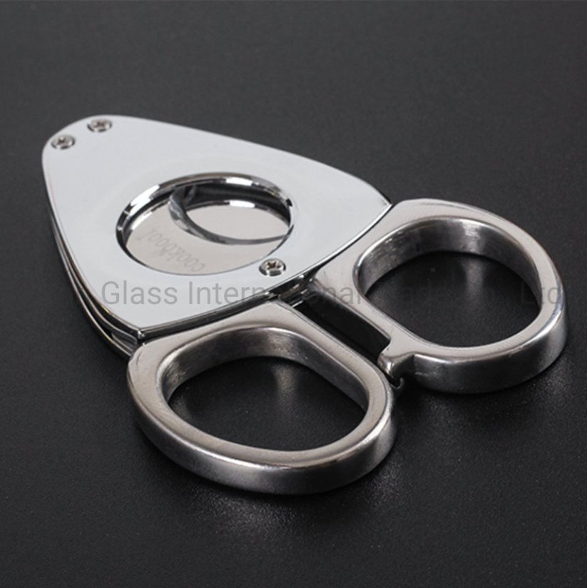 New Semi-Automatic Stainless Steel Two in One Cigar Knife Cigar Scissors