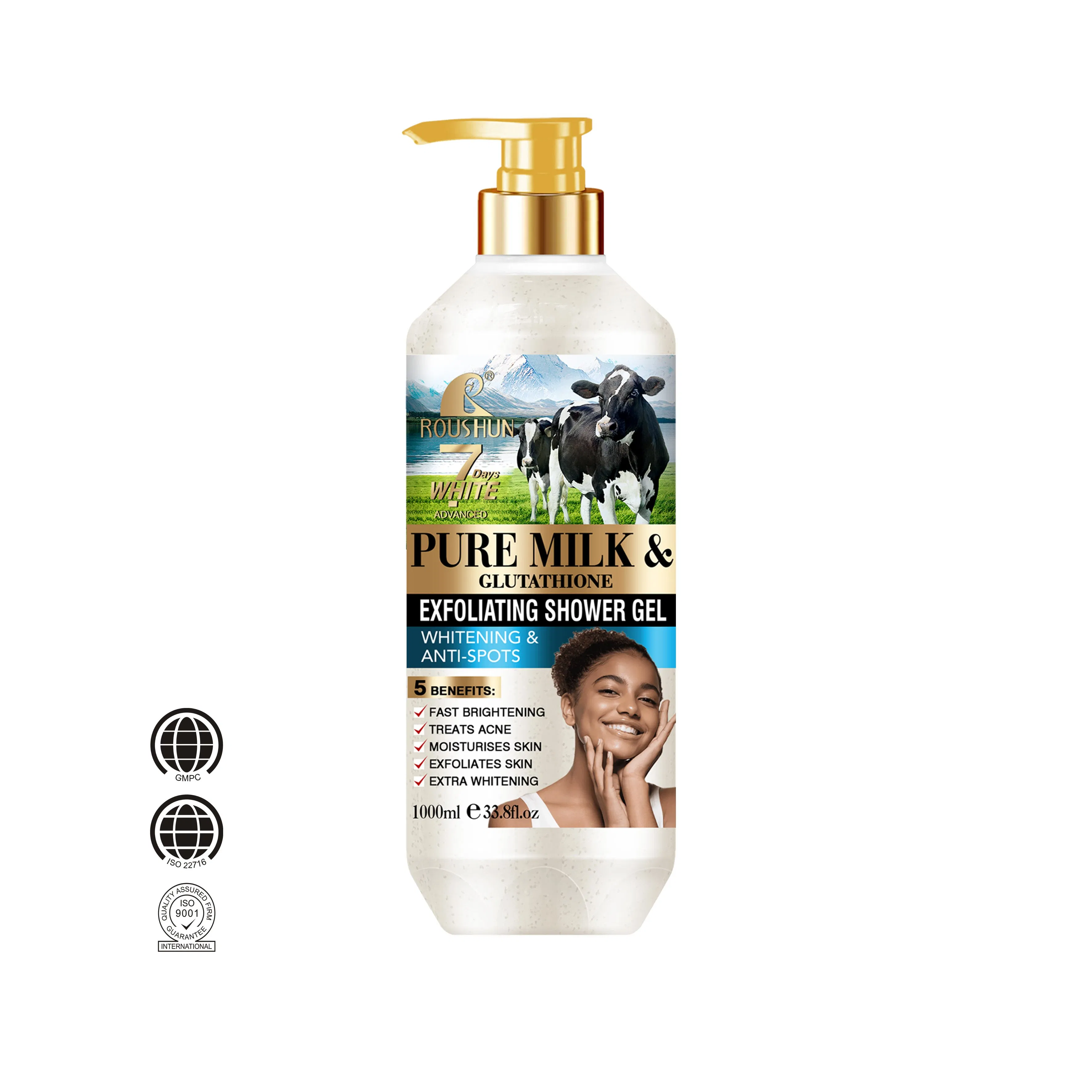 Roushun Deep Cleansing Exfoliating Smoothing Organic Cleaner for Glowing Skin