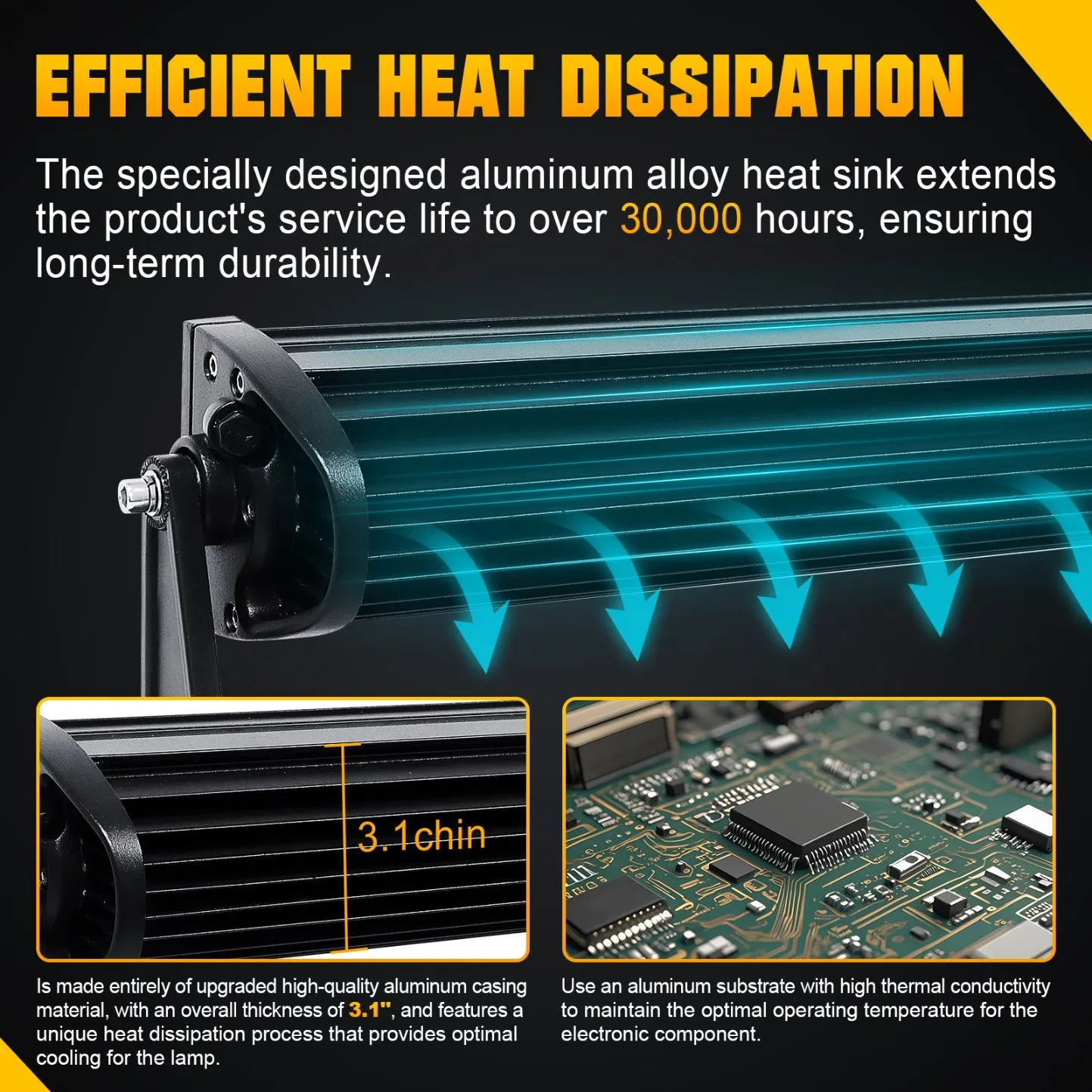 Ford Raptor Offroad General LED Light Bar 48" 120W