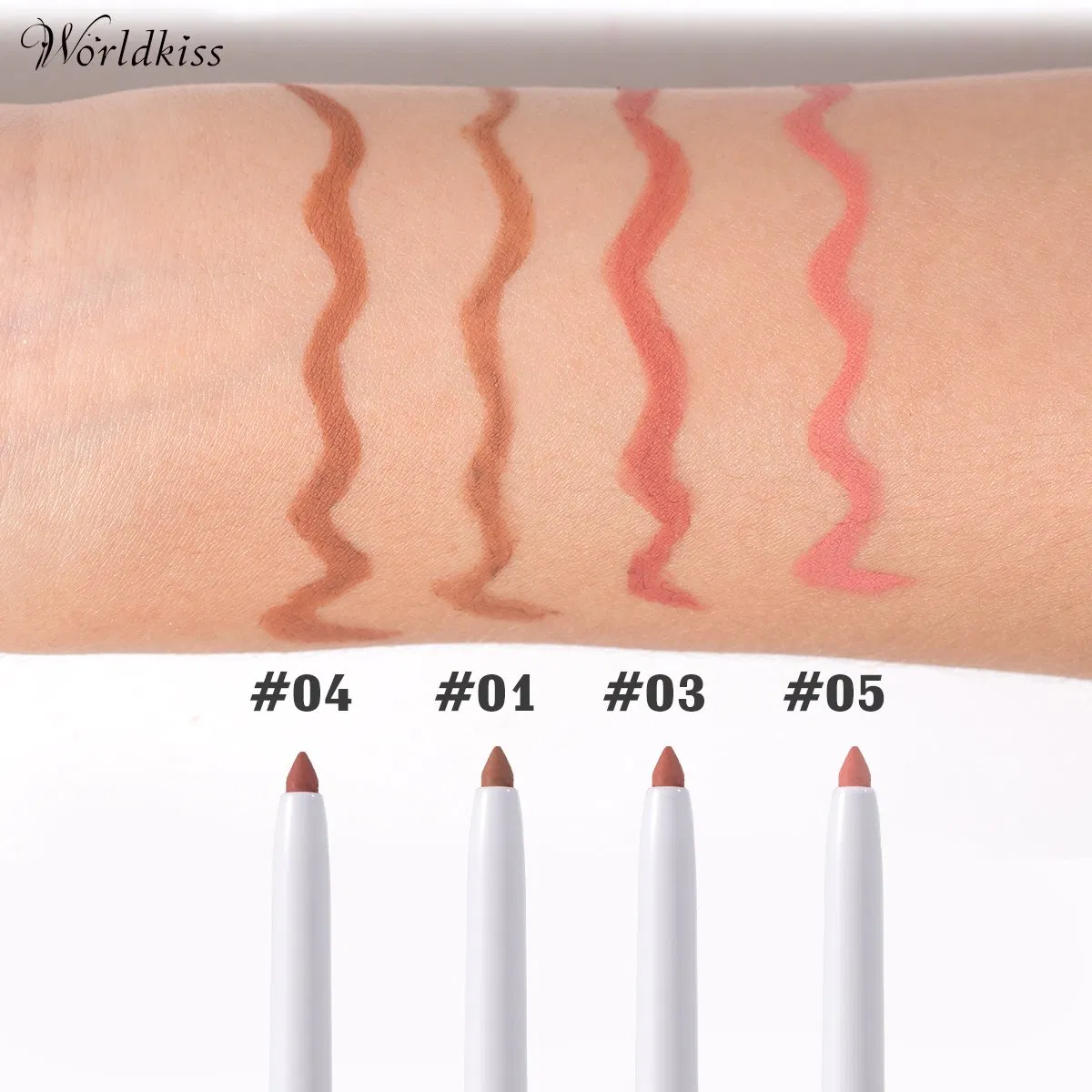 OEM Brown Vegan Waterproof Matte Creamy Long Wear Custom Lip Liner Pencil