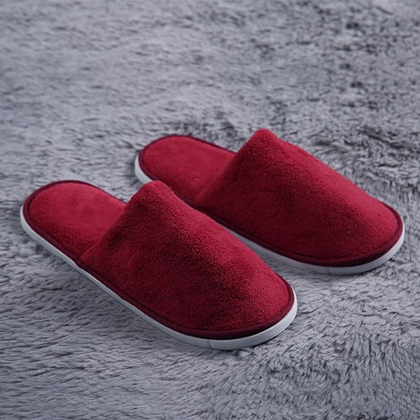 Custom Made Guest Soft Sole Indoor Slippers Hotel Supply
