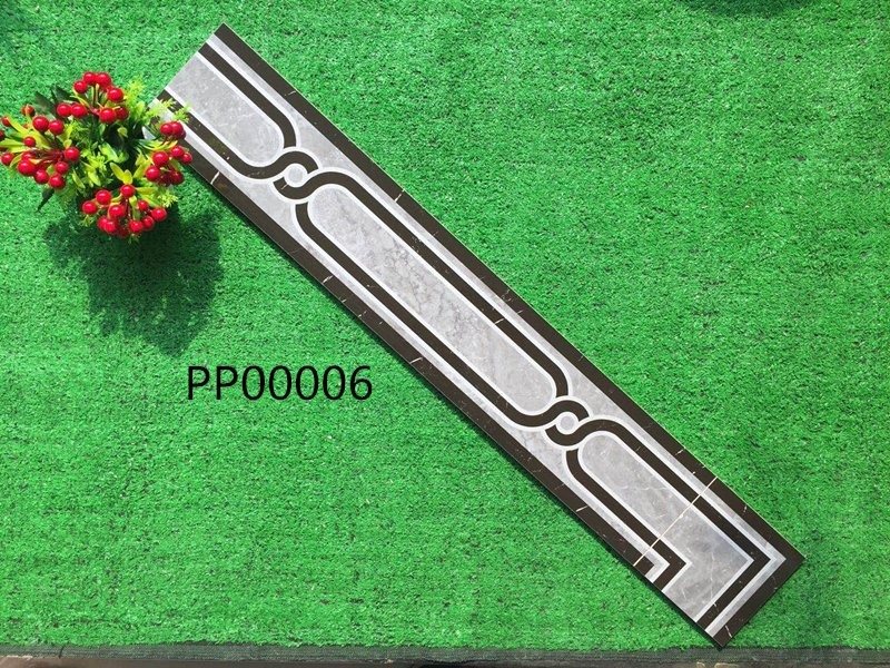 Wall Decoration Line Stone Tile with 600*40 Yellow Copy Marble