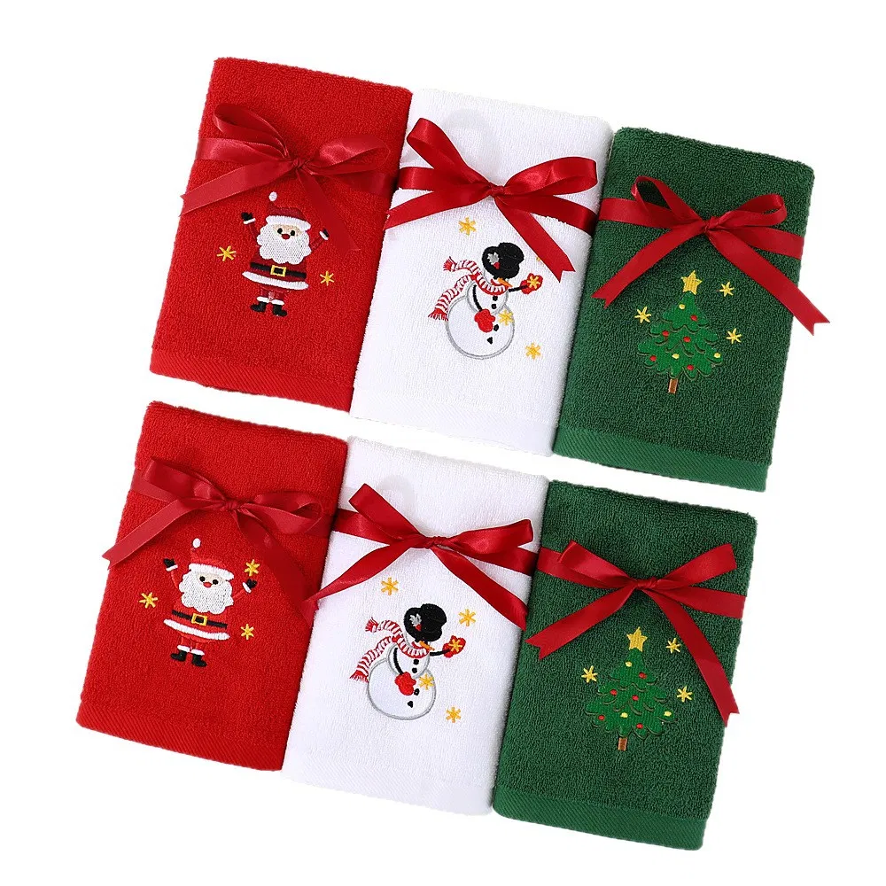 Christmas Cute Hand Towel 40*65 Woven Cotton Kitchen Tea Towel
