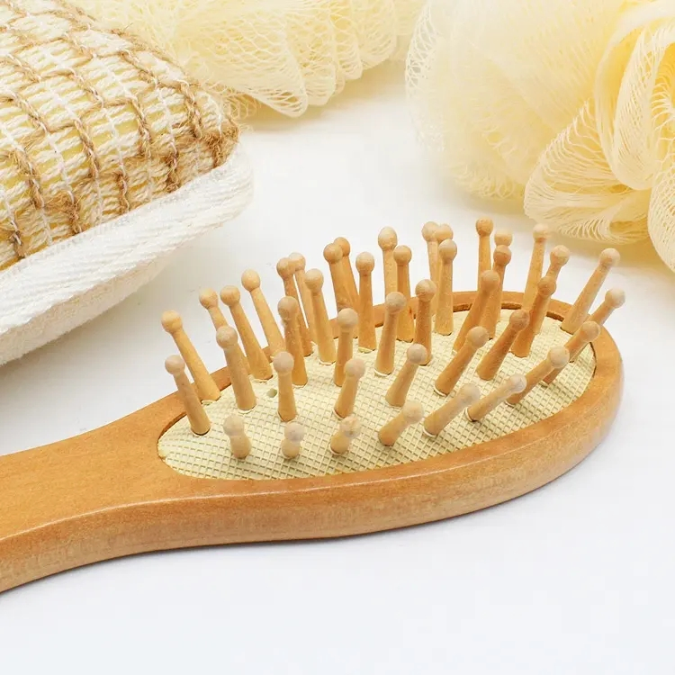 Customized Baby Bath Set Gift Baby Shower Gift Set Newborn Including Loofah Pouf Sponge Foam Sponge and Wood Hair Brush