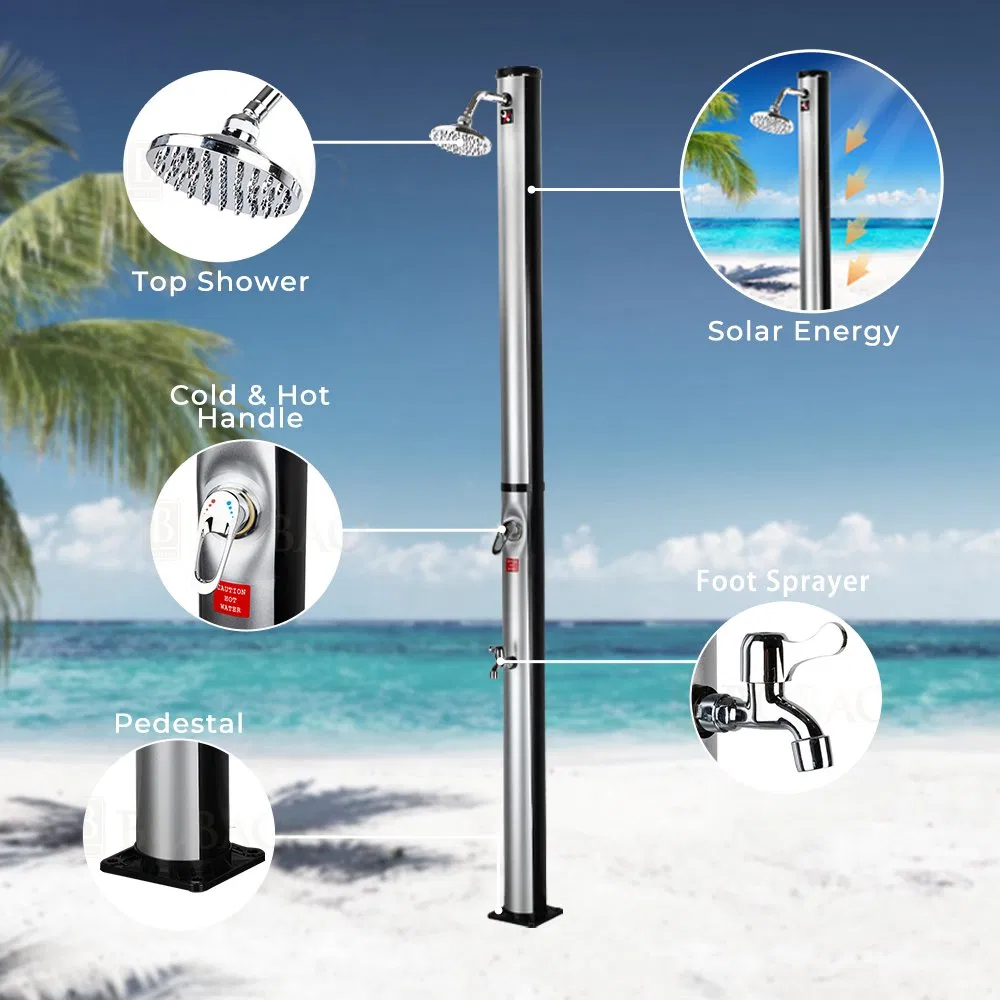 PVC Freestanding Shower for Poolside and Garden Use