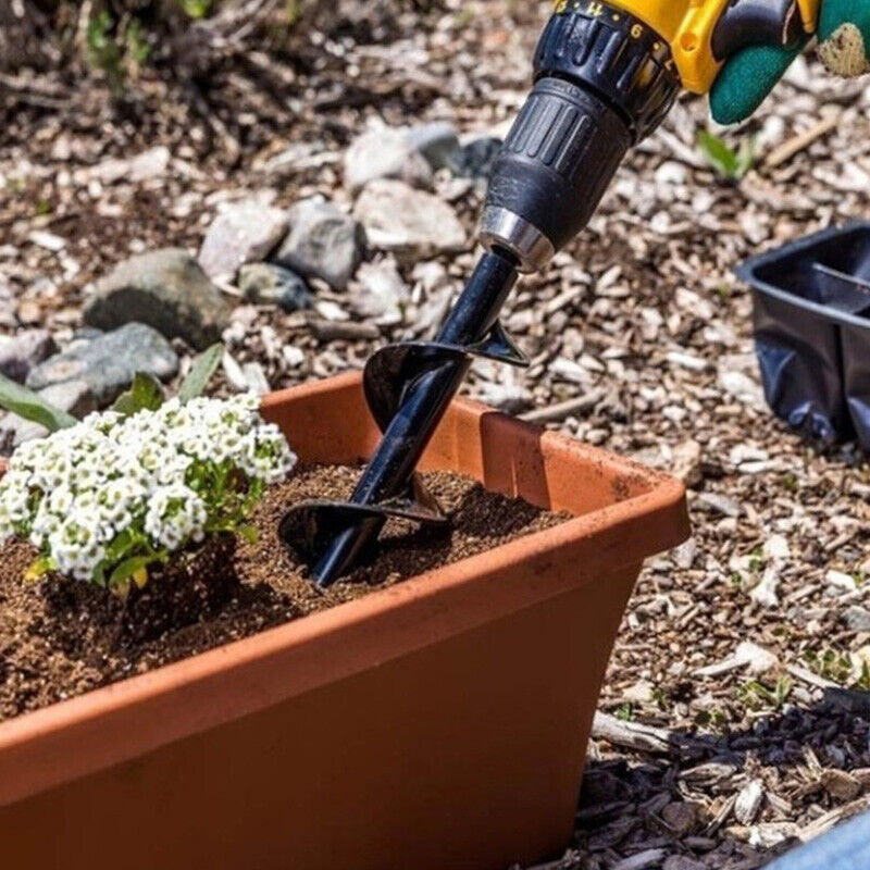 Garden Auger Power Earth Spiral Drill Bit Planter Post Hole Digger 100X300/600mm