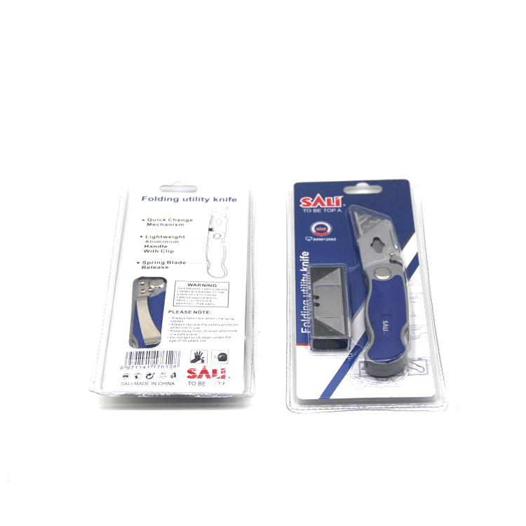 Sali 60mm 1+5 Blades Zinc Alloy Pocket Folding Utility Knife