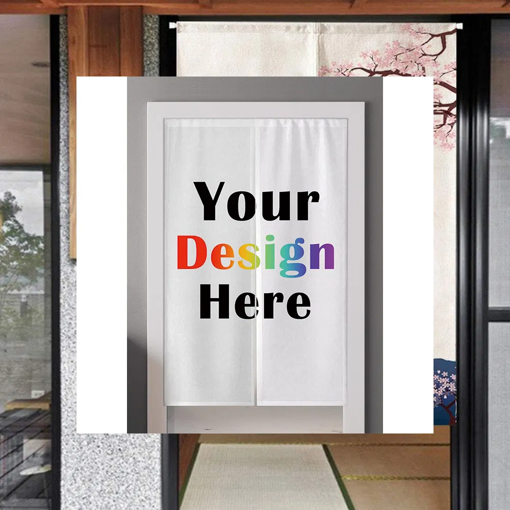 Wholesale Durable Sublimation Printing European Window Custom Door Curtain for Restaurant Office