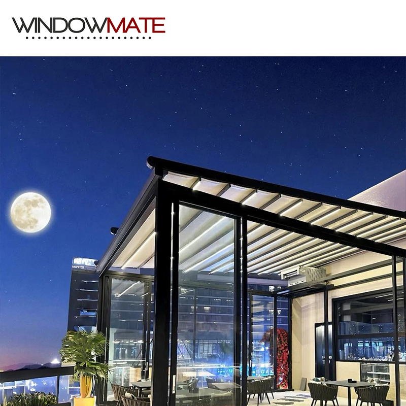 Wholesale Price Adjustable Roof Awning Bioclimatic Folding Roof Garden Awning