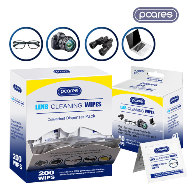 20 Pieces Individually Packaged Antibacterial Alcohol-Based Anti-Fog Lens Hygiene Wipes High Quality Cleaning Wipes Glasses Camera Computer Screem Deep Cleaning