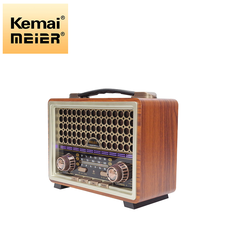Am/FM/Sw Stereo Full Band Radio Retro Classic Finely Crafted Bluetooth Radio with Built-in TF Card