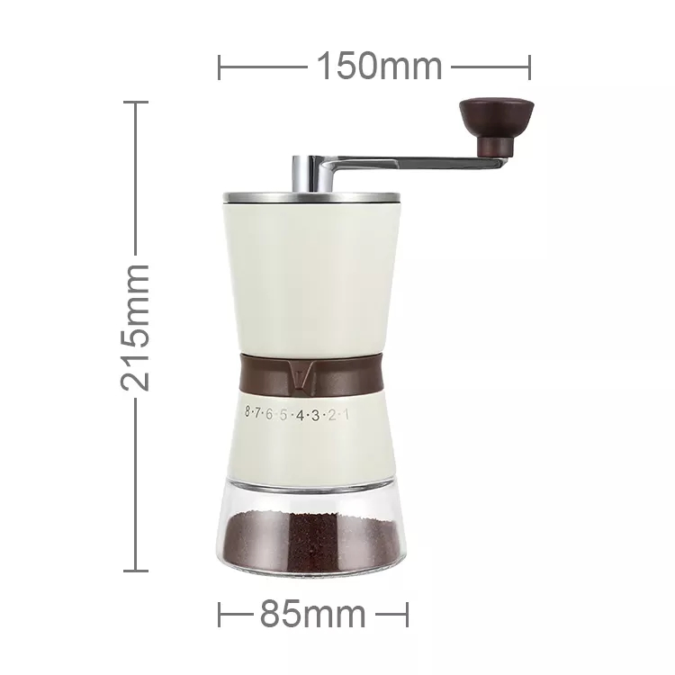 Travel Professional Manual Coffee Grinder Camping Portable Washable Wire Cutter Coffee Grinder Hand Manual Coffee Maker with Conical Burr Blade