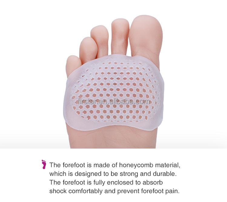 Silicone Sports Support Forefoot Pad Soft Gel Foot Cushion for Relief Pain