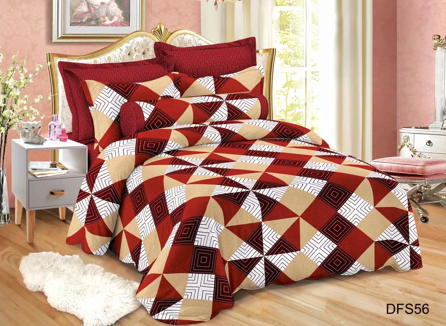 Polyester Microfiber Ultrasonic/ Pinsonic Quilt Bedspread Set