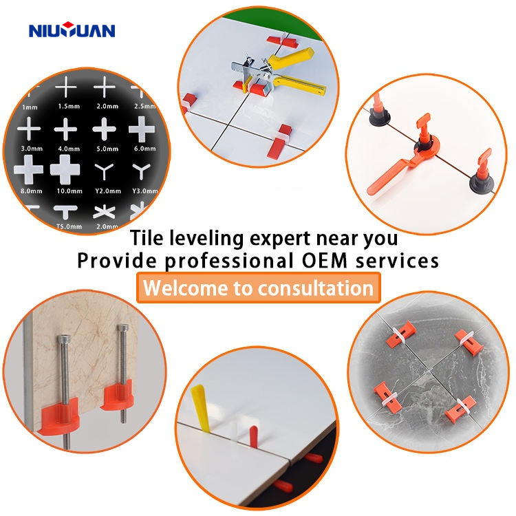 OEM Modern Design PP Ceramic Tile Leveling System Clips 100PCS/Bag High Quality Floor Tile Spacer Accessories 0.5-4.5mm
