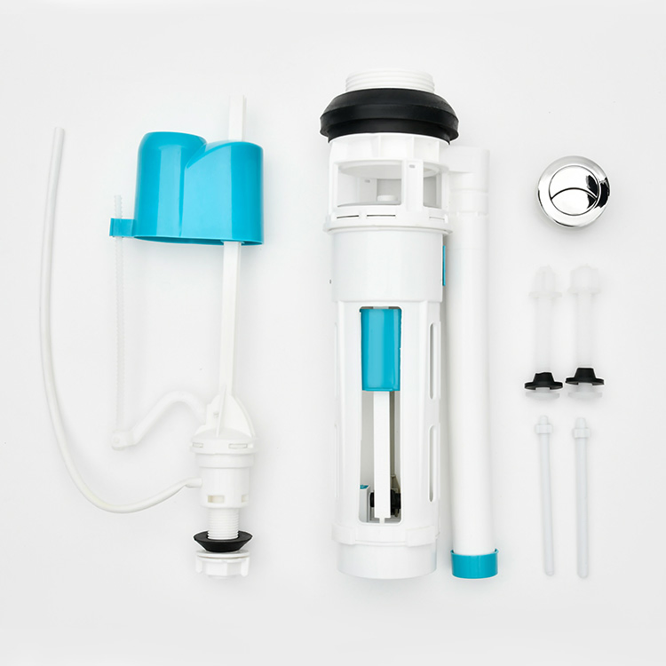 Sanipro Bathroom Tank Fittings Water-Saving Toilet Water Inlet Valve ABS Dual Flush Valve for Wc Toilet