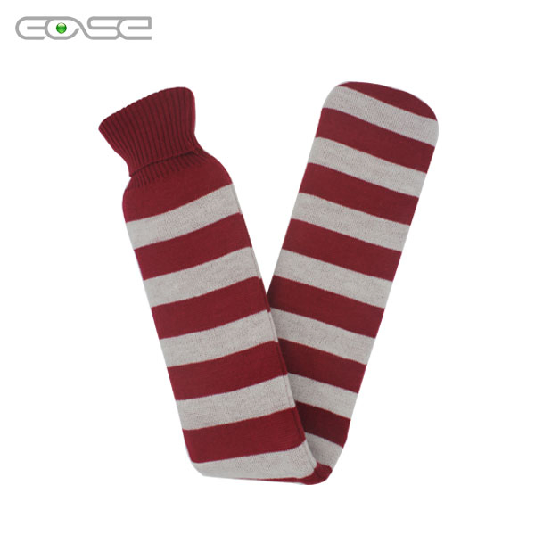 Soft Jacquard Covered Extra Long Hot Water Bottle for Comfort