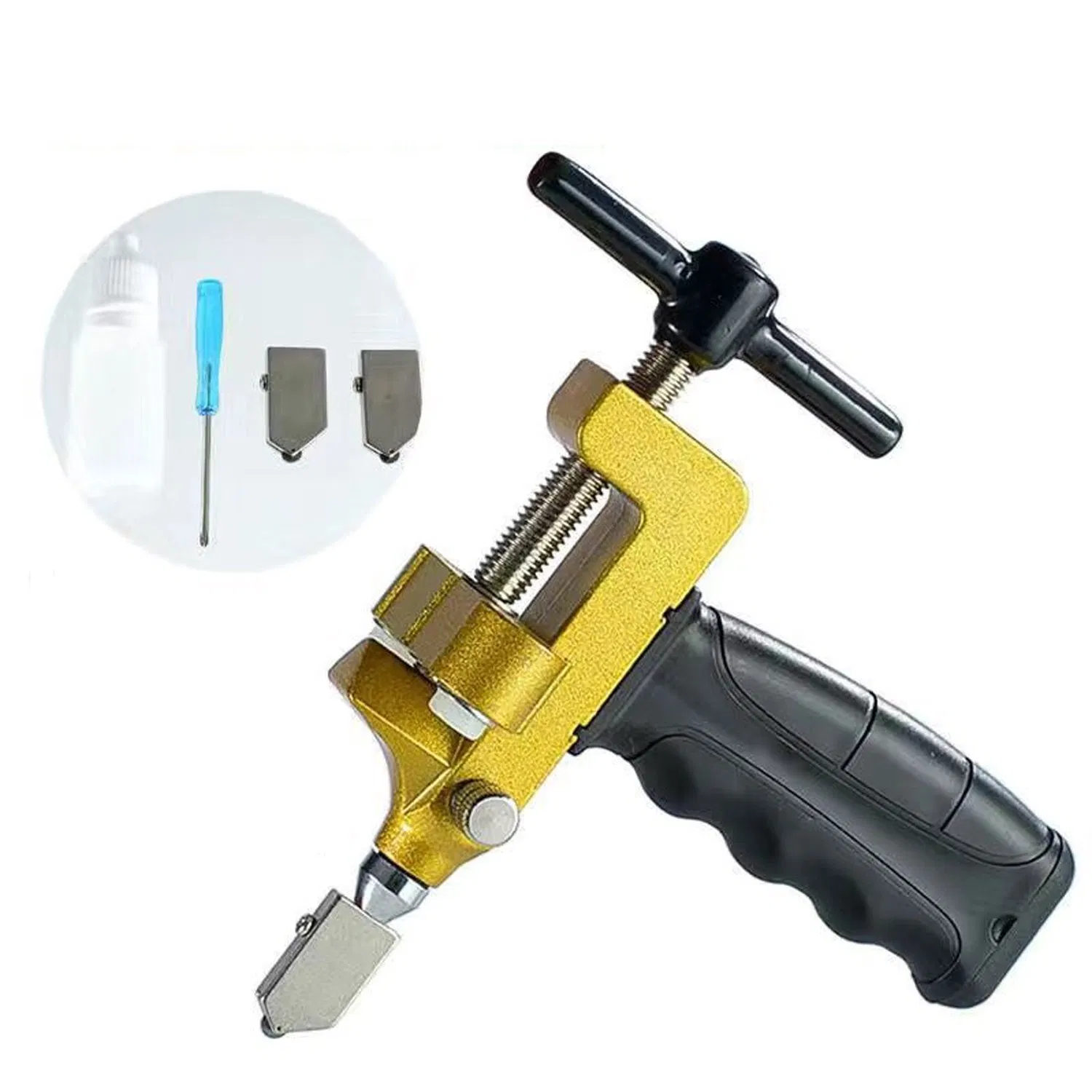 Glass Tile Cutter Hand Tool Tile Cutters with Glass Breaking Pliers Mirror Cutting Kit Steel Blade