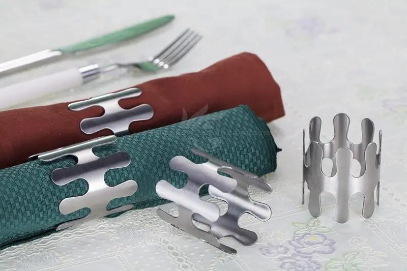 Wholesale Hotel Dining Design Stainless Steel Napkin Rings Elegant Napkin Rings Custom Wedding Party Metal Napkin Ring