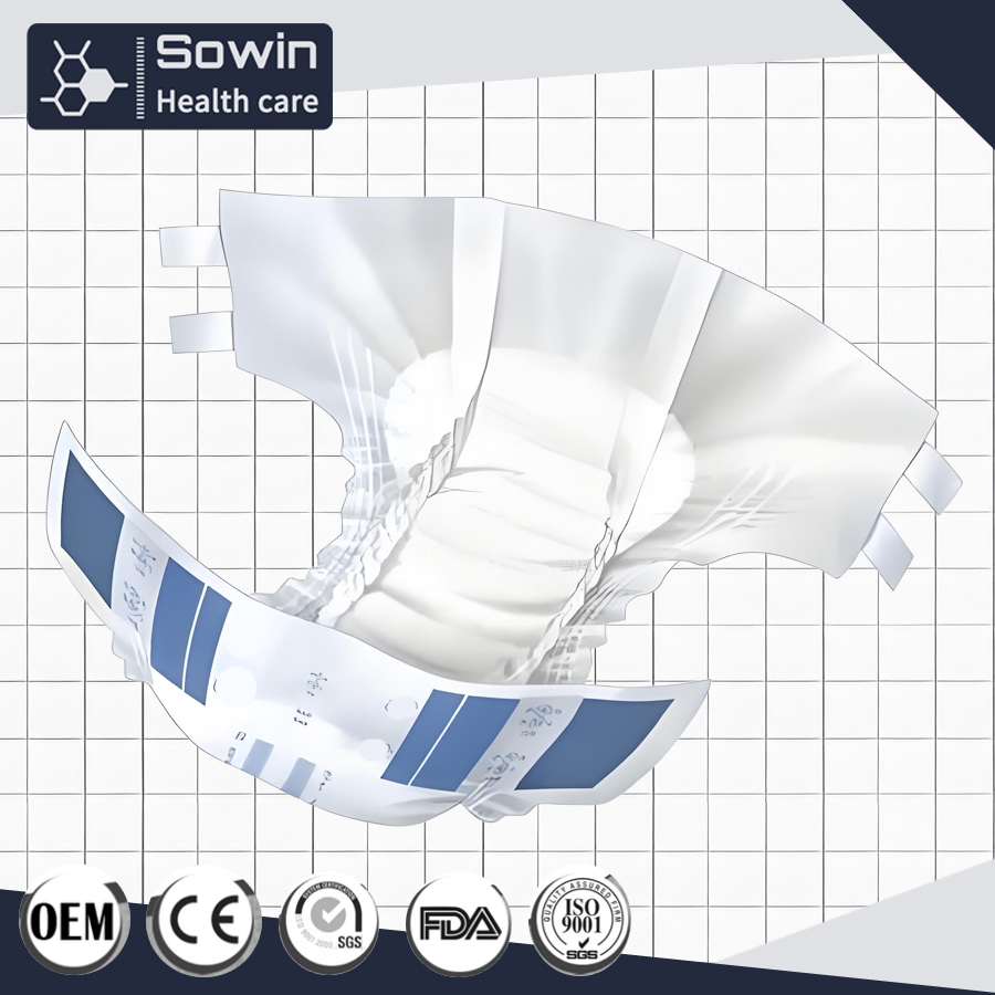 Elastic Surround PE Non-Woven Backsheet Adult Diaper with Frontal
